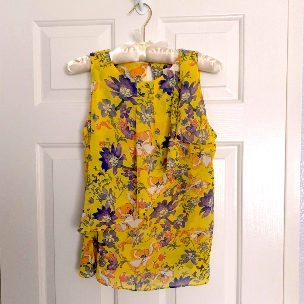 Anthropologie Floral Top Size 0